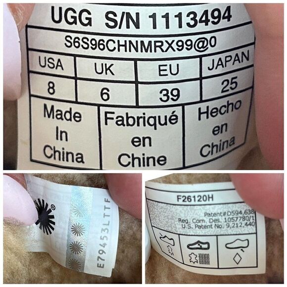 Ugg Classic Mini Snow Leopard Boot Size 8 Pink Metallic Glitter Ankle - Picture 5 of 16